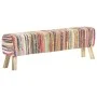Multicolored chindi fabric bench 160 cm by , Benches for halls and storage - Ref: Foro24-321840, Price: 217,21 €, Discount: %