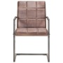 Cantilever dining chair 4 pcs aged brown genuine leather by , dining chairs - Ref: Foro24-3067130, Price: 565,26 €, Discount: %