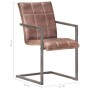 Cantilever dining chair 4 pcs aged brown genuine leather by , dining chairs - Ref: Foro24-3067130, Price: 565,26 €, Discount: %
