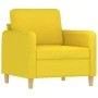 Sillón con taburete tela amarillo claro 60 cm de , Sofás - Ref: Foro24-3201189, Precio: 187,61 €, Descuento: %