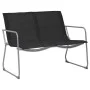 Juego de muebles de jardín 4 piezas tela y acero negro de vidaXL, Conjuntos de jardín - Ref: Foro24-44352, Precio: 192,58 €, ...