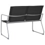 Gartenmöbel-Set 4-teilig aus schwarzem Stoff und Stahl von vidaXL, Gartensets - Ref: Foro24-44352, Preis: 195,44 €, Rabatt: %