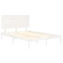 Kleines Doppelbettgestell aus weißem Massivholz, 120 x 190 cm von , Betten und Lattenroste - Ref: Foro24-3104774, Preis: 134,...