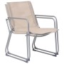 Juego de muebles de jardín 4 piezas tela y acero crema de vidaXL, Conjuntos de jardín - Ref: Foro24-44353, Precio: 195,33 €