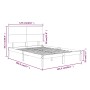 Kleines Doppelbettgestell aus weißem Massivholz, 120 x 190 cm von , Betten und Lattenroste - Ref: Foro24-3104774, Preis: 134,...