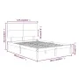 Small double bed frame white solid wood 120x190cm by , Beds and slatted bases - Ref: Foro24-3104774, Price: 132,87 €, Discoun...