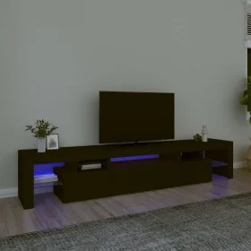 TV stand with LED lights Black 215x36.5x40 cm by , TV Furniture - Ref: Foro24-3152795, Price: 171,87 €, Discount: %
