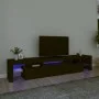 TV stand with LED lights Black 215x36.5x40 cm by , TV Furniture - Ref: Foro24-3152795, Price: 171,87 €, Discount: %