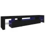 TV stand with LED lights Black 215x36.5x40 cm by , TV Furniture - Ref: Foro24-3152795, Price: 171,87 €, Discount: %