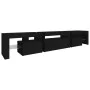 TV stand with LED lights Black 215x36.5x40 cm by , TV Furniture - Ref: Foro24-3152795, Price: 171,87 €, Discount: %