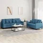 Juego de sofás con cojines 2 piezas terciopelo azul de , Sofás - Ref: Foro24-3201729, Precio: 531,78 €, Descuento: %
