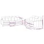 2-teilige Sofagarnitur aus blauem Samt mit Kissen von , Sofas - Ref: Foro24-3201729, Preis: 531,78 €, Rabatt: %