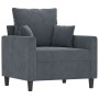 Sillón de terciopelo gris oscuro 60 cm de , Sofás - Ref: Foro24-359284, Precio: 174,26 €, Descuento: %