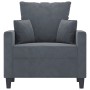 Sillón de terciopelo gris oscuro 60 cm de , Sofás - Ref: Foro24-359284, Precio: 174,26 €, Descuento: %