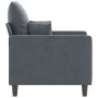 Sillón de terciopelo gris oscuro 60 cm de , Sofás - Ref: Foro24-359284, Precio: 174,26 €, Descuento: %