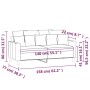 2-Sitzer-Sofa aus schwarzem Samt 140 cm von , Sofas - Ref: Foro24-359308, Preis: 206,49 €, Rabatt: %