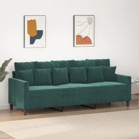 3-Sitzer Sofa dunkelgrüner Samt 180 cm von , Sofas - Ref: Foro24-359315, Preis: 250,01 €, Rabatt: %