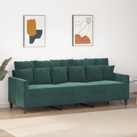 3-Sitzer Sofa dunkelgrüner Samt 180 cm von , Sofas - Ref: Foro24-359315, Preis: 255,08 €, Rabatt: %