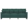 Sofá de 3 plazas terciopelo verde oscuro 180 cm de , Sofás - Ref: Foro24-359315, Precio: 249,99 €, Descuento: %