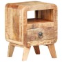 Mesita de noche de madera de mango rugosa 30x30x41 cm en Aparadores | Comprar online en Foro24