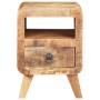 Mesita de noche de madera de mango rugosa 30x30x41 cm en Aparadores | Comprar online en Foro24