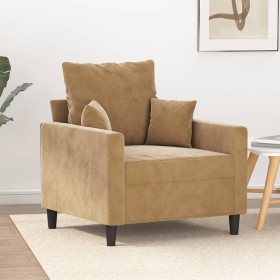 Brauner Samtsessel 60 cm von , Sofas - Ref: Foro24-359290, Preis: 119,49 €, Rabatt: %