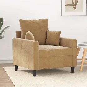 Brauner Samtsessel 60 cm von , Sofas - Ref: Foro24-359290, Preis: 117,84 €, Rabatt: %