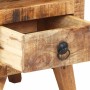 Mesita de noche de madera de mango rugosa 30x30x41 cm en Aparadores | Comprar online en Foro24