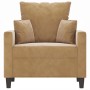 Brown velvet armchair 60 cm by , Sofas - Ref: Foro24-359290, Price: 119,98 €, Discount: %