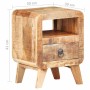 Mesita de noche de madera de mango rugosa 30x30x41 cm en Aparadores | Comprar online en Foro24