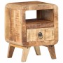 Mesita de noche de madera de mango rugosa 30x30x41 cm en Aparadores | Comprar online en Foro24