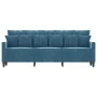 3-Sitzer-Sofa aus blauem Samt, 180 cm von , Sofas - Ref: Foro24-359322, Preis: 317,50 €, Rabatt: %