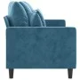 3-Sitzer-Sofa aus blauem Samt, 180 cm von , Sofas - Ref: Foro24-359322, Preis: 317,50 €, Rabatt: %