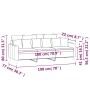 3-Sitzer-Sofa aus blauem Samt, 180 cm von , Sofas - Ref: Foro24-359322, Preis: 313,56 €, Rabatt: %
