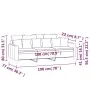 3-Sitzer-Sofa aus blauem Samt, 180 cm von , Sofas - Ref: Foro24-359322, Preis: 317,50 €, Rabatt: %