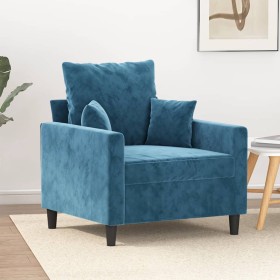 Blue velvet armchair 60 cm by , Sofas - Ref: Foro24-359292, Price: 166,68 €, Discount: %