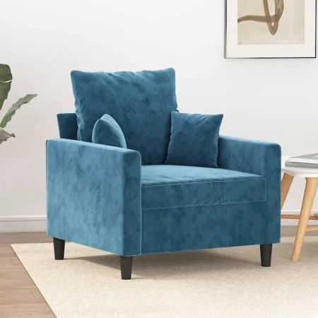 Sillón de terciopelo azul 60 cm de , Sofás - Ref: Foro24-359292, Precio: 164,60 €, Descuento: %