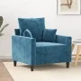 Sillón de terciopelo azul 60 cm de , Sofás - Ref: Foro24-359292, Precio: 164,60 €, Descuento: %