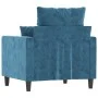 Sillón de terciopelo azul 60 cm de , Sofás - Ref: Foro24-359292, Precio: 164,60 €, Descuento: %