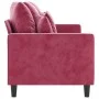 Sofá de 3 plazas de terciopelo rojo tinto 180 cm de , Sofás - Ref: Foro24-359317, Precio: 258,79 €, Descuento: %