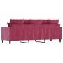 3-seater velvet sofa in burgundy red, 180 cm by , Sofas - Ref: Foro24-359317, Price: 257,02 €, Discount: %