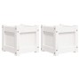 Outdoor planters 2 units solid white pine wood by , Pots and planters - Ref: Foro24-837397, Price: 51,67 €, Discount: %