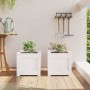 Outdoor planters 2 units solid white pine wood by , Pots and planters - Ref: Foro24-837397, Price: 51,67 €, Discount: %