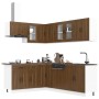 Conjunto de armarios de cocina de 11 piezas "Kalmar" de madera de ingeniería de roble marrón en Armarios de cocina | Comprar onl