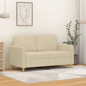 2-seater sofa in cream-colored fabric 120 cm by , Sofas - Ref: Foro24-359472, Price: 219,42 €, Discount: %