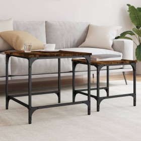 Stapelbare Couchtische 2 Stk. Eiche geräuchertes Holz von , Couchtisch - Ref: Foro24-838920, Preis: 44,71 €, Rabatt: %