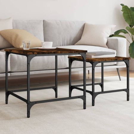 Stapelbare Couchtische 2 Stk. Eiche geräuchertes Holz von , Couchtisch - Ref: Foro24-838920, Preis: 44,71 €, Rabatt: %