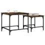 Mesas de centro apilables 2 pzas madera ingeniería roble humo de , Mesas de centro - Ref: Foro24-838920, Precio: 44,14 €, Des...