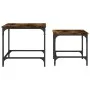 Mesas de centro apilables 2 pzas madera ingeniería roble humo de , Mesas de centro - Ref: Foro24-838920, Precio: 44,14 €, Des...