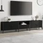 TV stand with black engineered wood drawer 200x25x44 cm by , TV Furniture - Ref: Foro24-838988, Price: 125,80 €, Discount: %